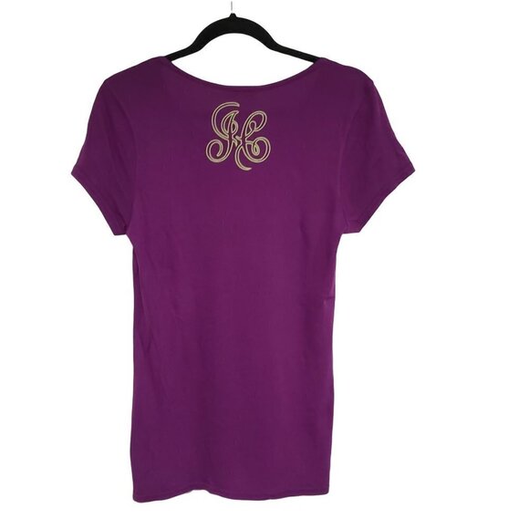 Juicy Couture Basic Short Sleeves Purple Top Size Medium - Picture 9 of 10